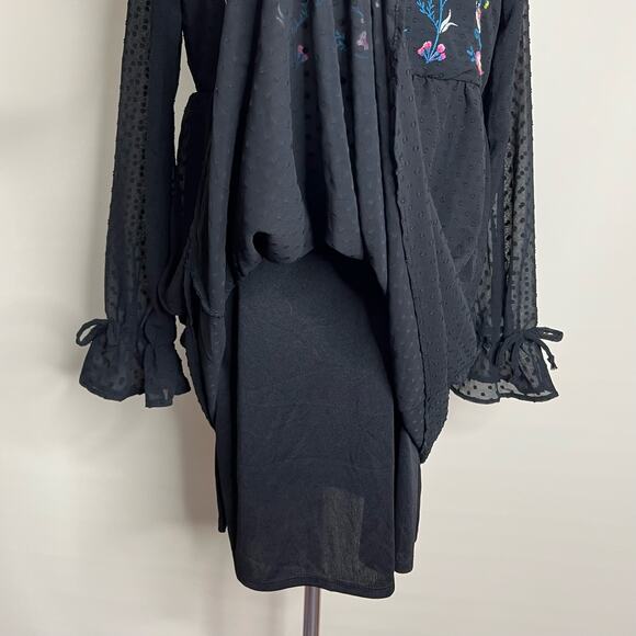 Vintage Target Exhilaration | Y2K Floral + Swiss Dot Babydoll Dress | Small - Picture 7 of 10